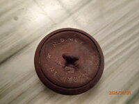 Military button in Birch Ck 2.JPG
